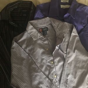 3- button down boys dress shirts